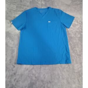 FIGS Nursing Sz XXL Scrubs Scrub Top Technical Collection Blue PO#1652 C26-23